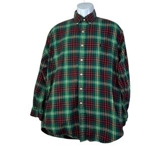 Ralph Lauren Men Casual Shirt Plaid Buttons Down Sz L